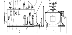 Стальные паровые котлы BHP паропроизводительностью 140 - 5000кг/ч.